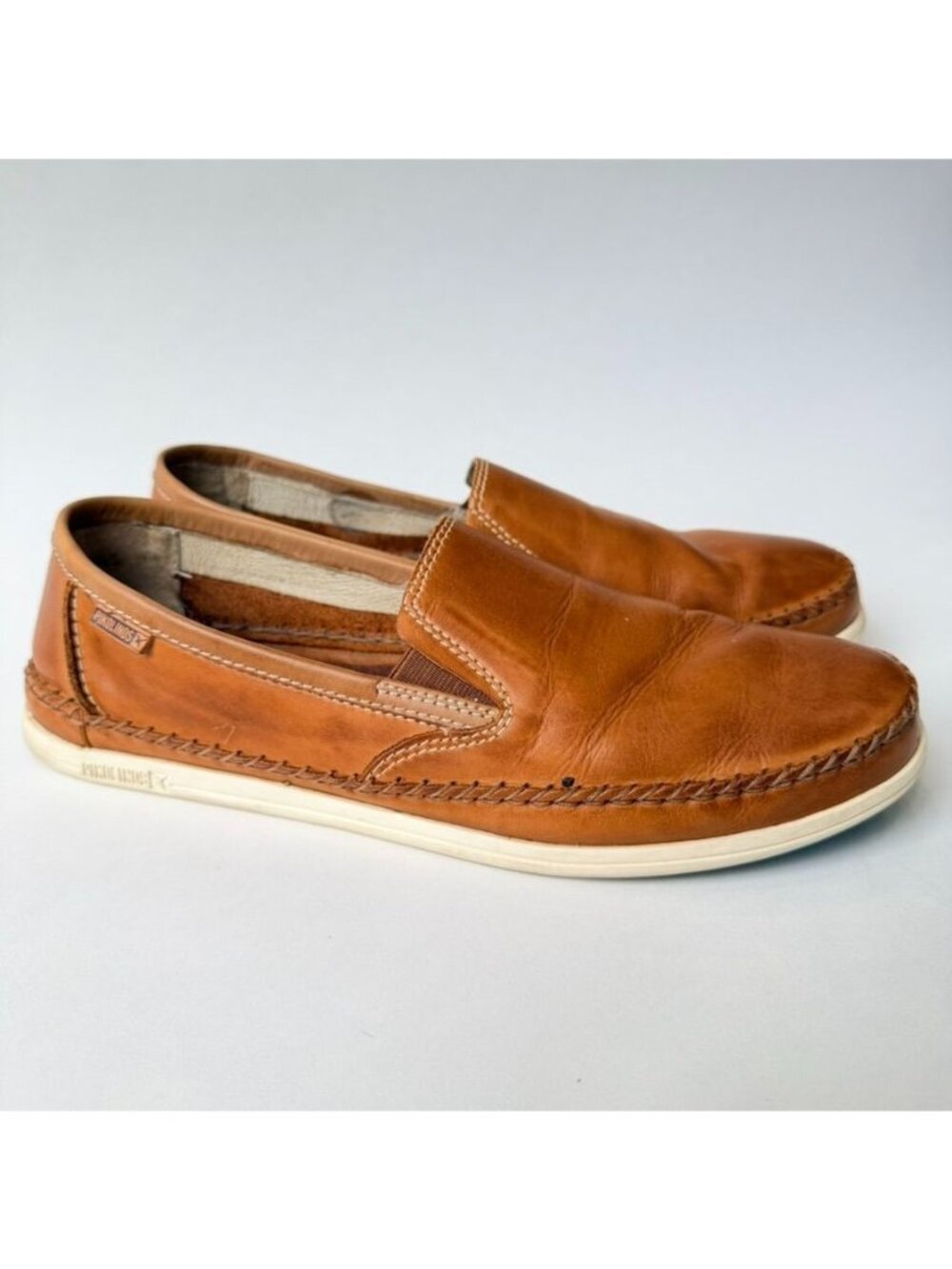Pikolinos Alicante Leather Slip On Loafers Brandy Size 43